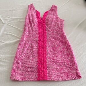 Lilly Pulitzer Pink Textured Sleeveless Dress